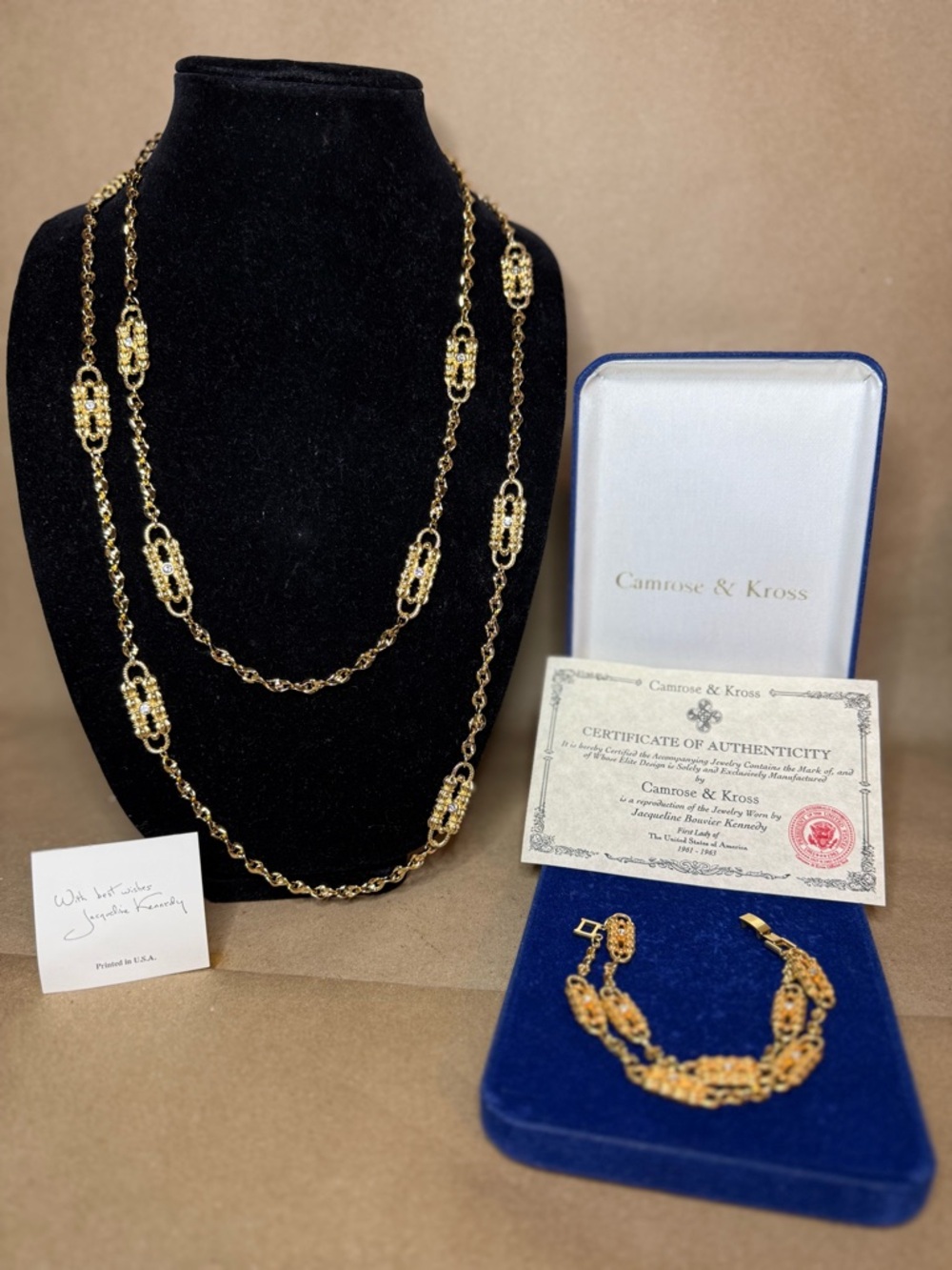 Camrose & Kross Gold-Tone Long 3pc Chain Necklace and Bracelet Set